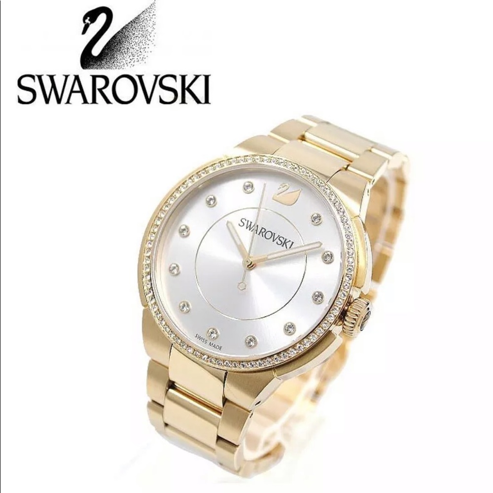 Authentic Swarovski City gold watch